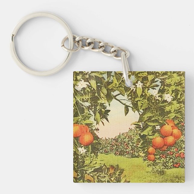 Vintage Orange Grove Keychain (Front)