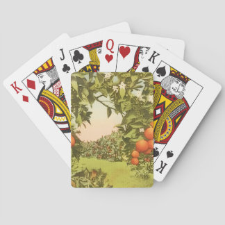 Vintage Orange Grove Poker Cards