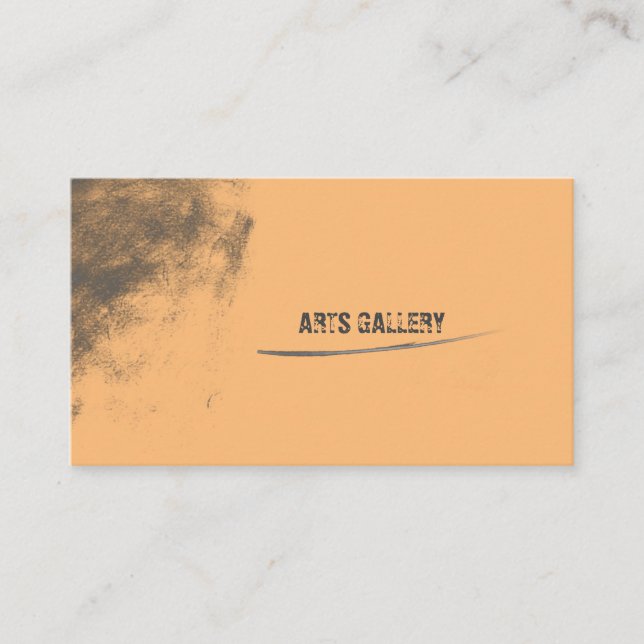 Vintage Orange Grunge Smudge Business Card (Front)