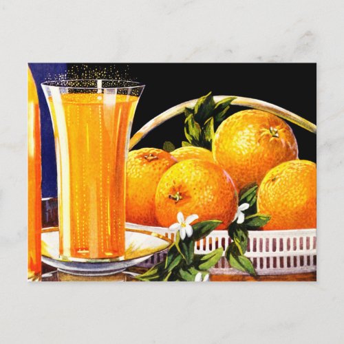 Vintage Orange Juice Advertisement Postcard