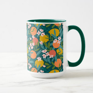 Vintage Orange & Lemon Blossom Pattern Mug