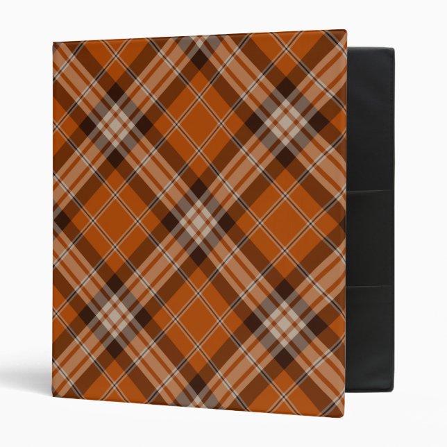 Vintage Orange Plaid Binder (Front/Inside)