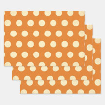 Vintage Orange Polka Dot Pattern