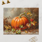 Vintage Orange Pumpkin Painting