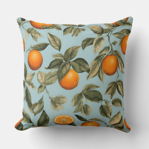 Vintage orange throw pillow