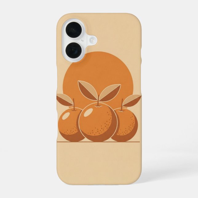 Vintage Orange Trio iPhone Case (Back)