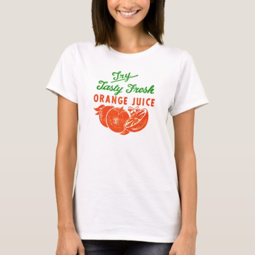 Vintage Oranges Tasty Fresh Orange Juice T_Shirt