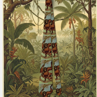 Vintage orangutan neck tie