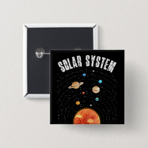 Vintage Orbits of the Planets Astronomy Lover Button