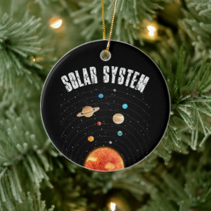 Vintage Orbits of the Planets Astronomy Lover  Ceramic Ornament