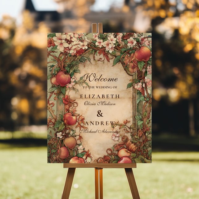 Vintage Orchard Botanical Wedding Foam Board (Creator Uploaded)