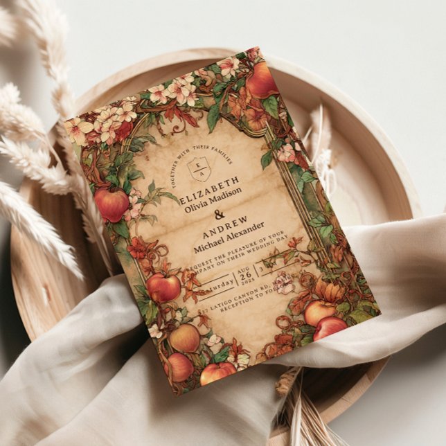 Vintage Orchard Botanical Wedding Invitation (Creator Uploaded)
