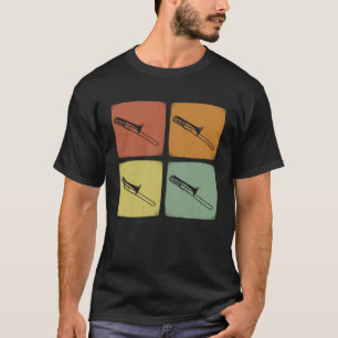 Vintage Orchestra Instrument Retro Trombone Musici T-Shirt