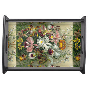 Vintage Orchid Art Forms of Nature Serving Tray