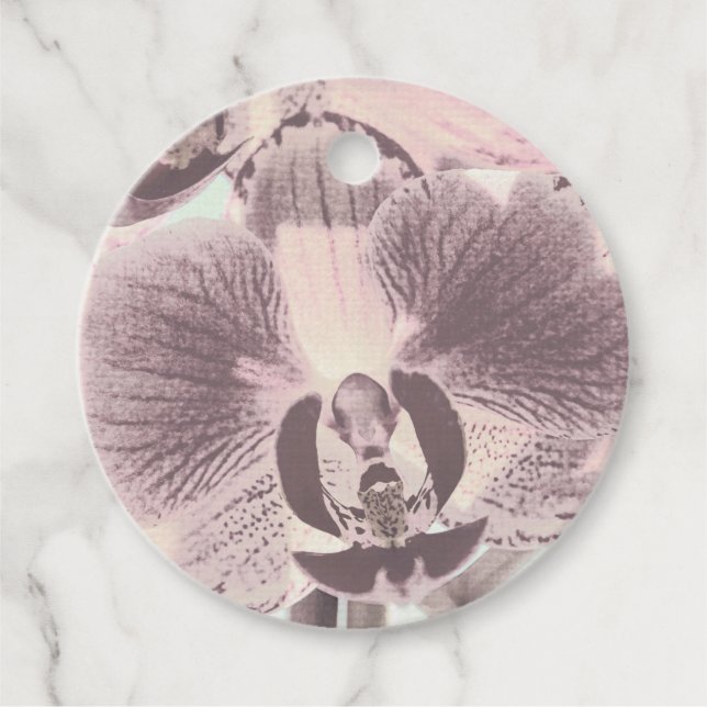 Vintage, Orchid Favor Tags (Front)