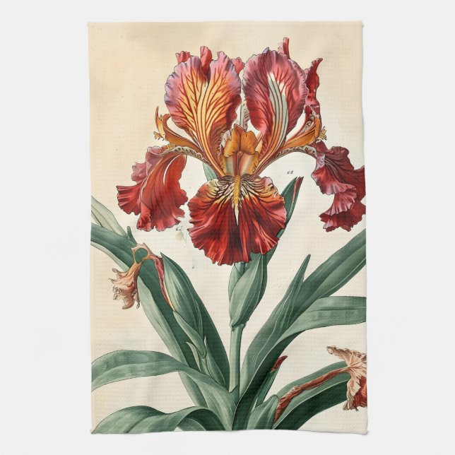 Vintage Orchid Kitchen Towel (Vertical)