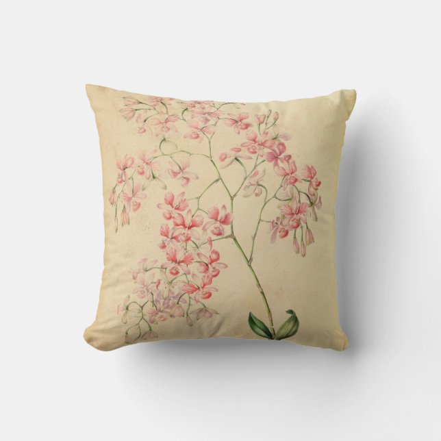 Vintage orchid Pillow (Front)