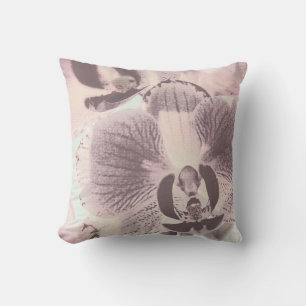 Vintage, Orchid Throw Pillow