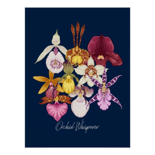 Vintage Orchid Whisperer Poster