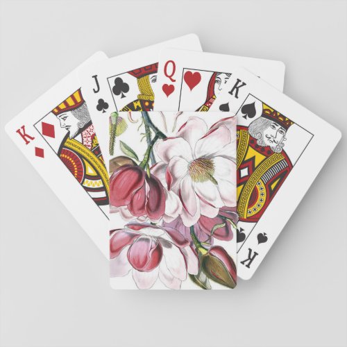 Vintage Orchids Flowers Illustration Art Playing Cards