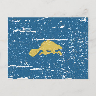 Vintage OREGON Flag Postcard