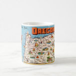 Vintage Oregon Map Mug<br><div class="desc">Very retro colorful Oregon State Map repurposed on an 11x14, 252 piece jigsaw puzzle.</div>