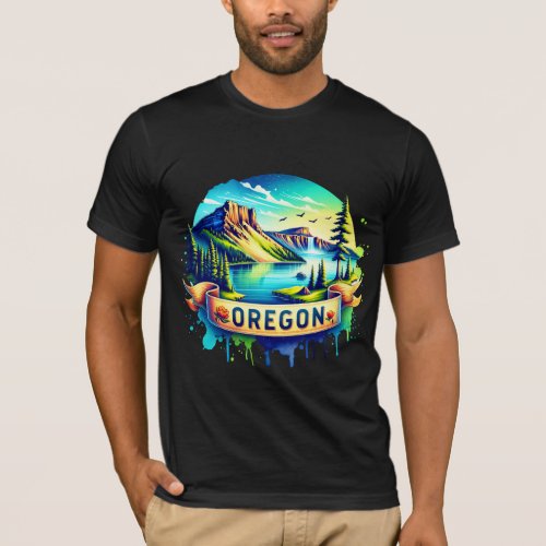 Vintage Oregon Map T_Shirts  Retro us state