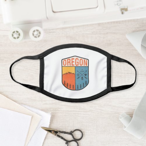 Vintage Oregon Portland Crater Lake National Park Face Mask