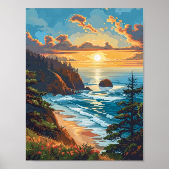 Vintage Oregon Travel Poster (Front)