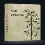 Vintage Oriental Bamboo 1 3 Ring Binder<br><div class="desc">A beautiful antique Oriental bamboo illustration design with a beautiful faux textured  background in soft tones of green,  white,  beige and tan.  An elegant and formal vintage Asian or Oriental style. This design also comes on many other products to suit all your wedding set needs.</div>