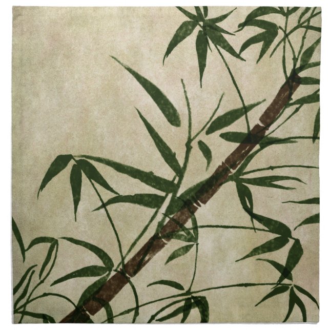 Vintage Oriental Bamboo 1 Cloth Napkin (Front)