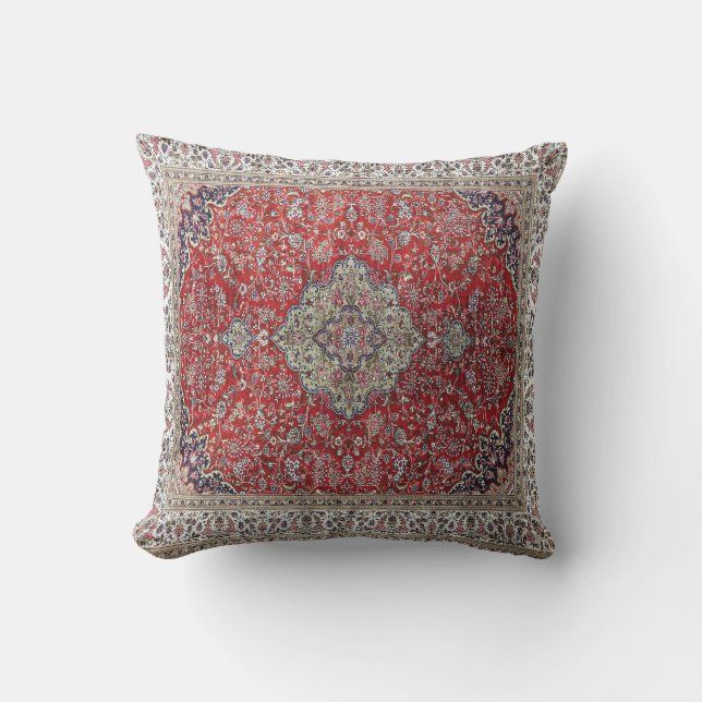 Vintage oriental design Polyester Throw Pillow (Front)