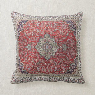 Vintage oriental design Polyester Throw Pillow