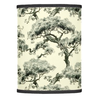 Vintage Oriental Japanese Bonsai Tree Pattern Lamp Shade