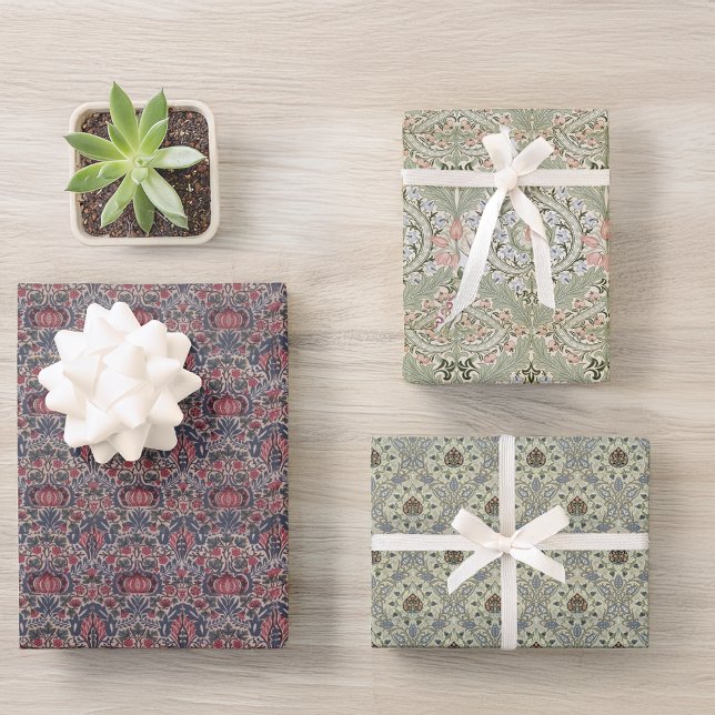 Vintage Oriental Morris Pattern Little Chintz Eden Wrapping Paper Sheets (Creator Uploaded)