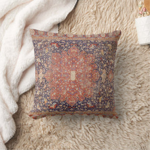 Vintage Oriental Persian Style Rug Throw Pillow