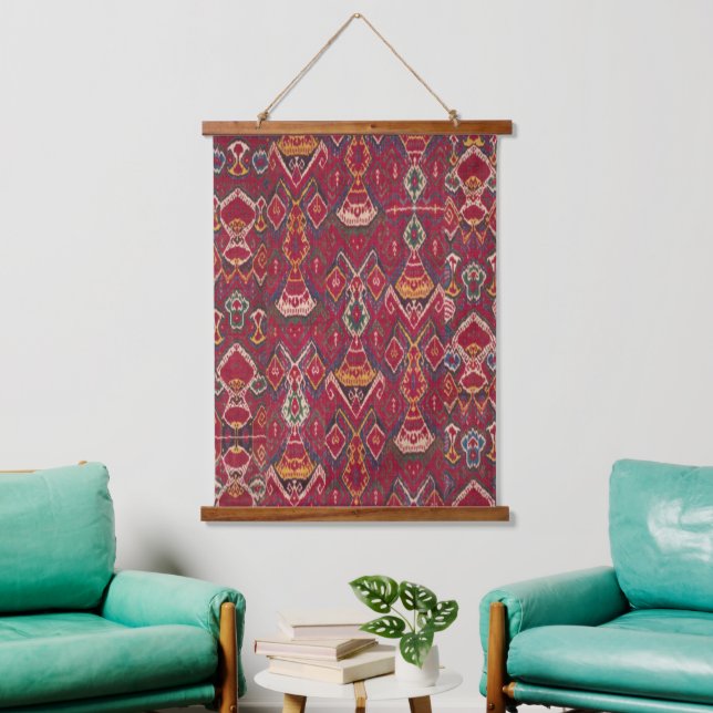 Vintage Oriental Persian Uzbekistan Bukhara Hanging Tapestry (Living Room)