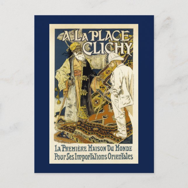 Vintage Oriental Rug Advertisement Postcard (Front)