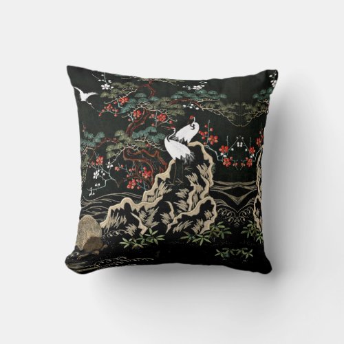 Vintage oriental Throw Pillows