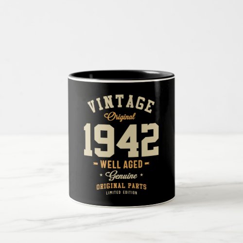 Vintage Original 1942 81st Birthday Two_Tone Coffee Mug