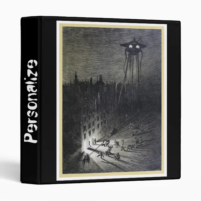 Vintage original alien invasion 1" binder | Zazzle