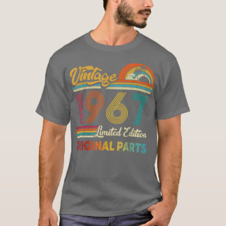 Vintage Original Parts 1967 Men Women 55 Years Old T-Shirt
