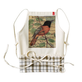 Vintage Oriole On Music Zazzle HEART Apron