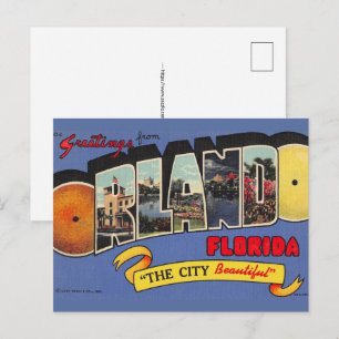 Vintage Orlando Colorful Postcard