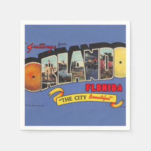 Vintage Orlando Florida Napkins