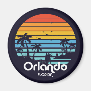 Vintage Orlando Florida Sunset Magnet