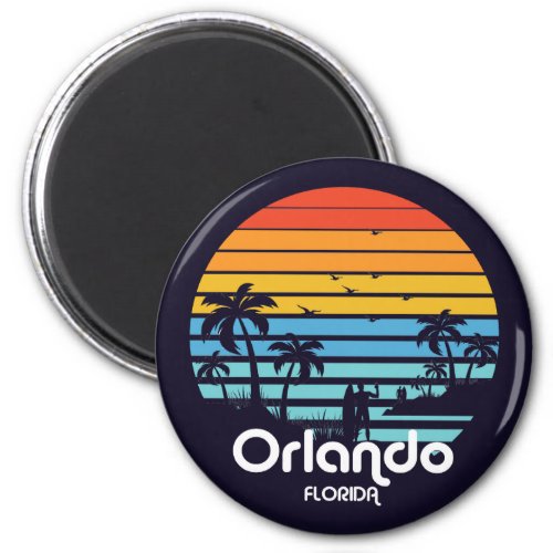 Vintage Orlando Florida Sunset Magnet