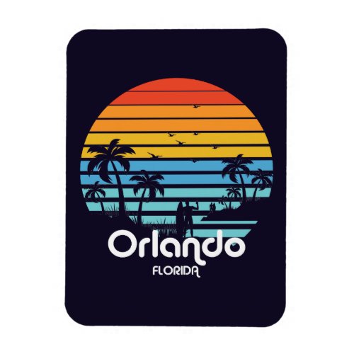 Vintage Orlando Florida Sunset Magnet