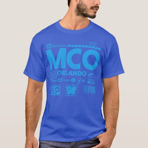 Vintage Orlando MCO Airport Code Travel Day Retro  T_Shirt