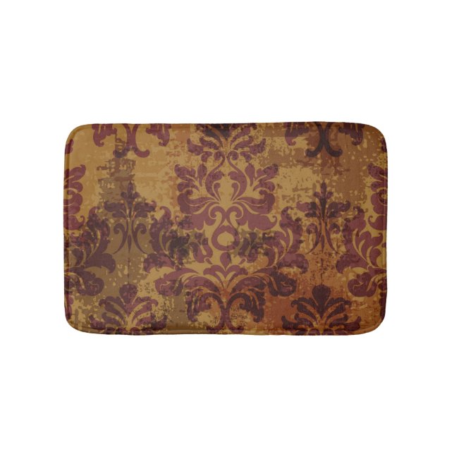 Vintage ornament, baroque rococo texture. bath mat (Front)